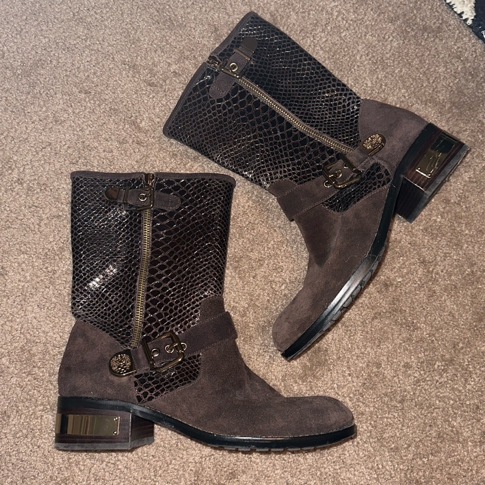 Vince Camuto Leather Brown Boots